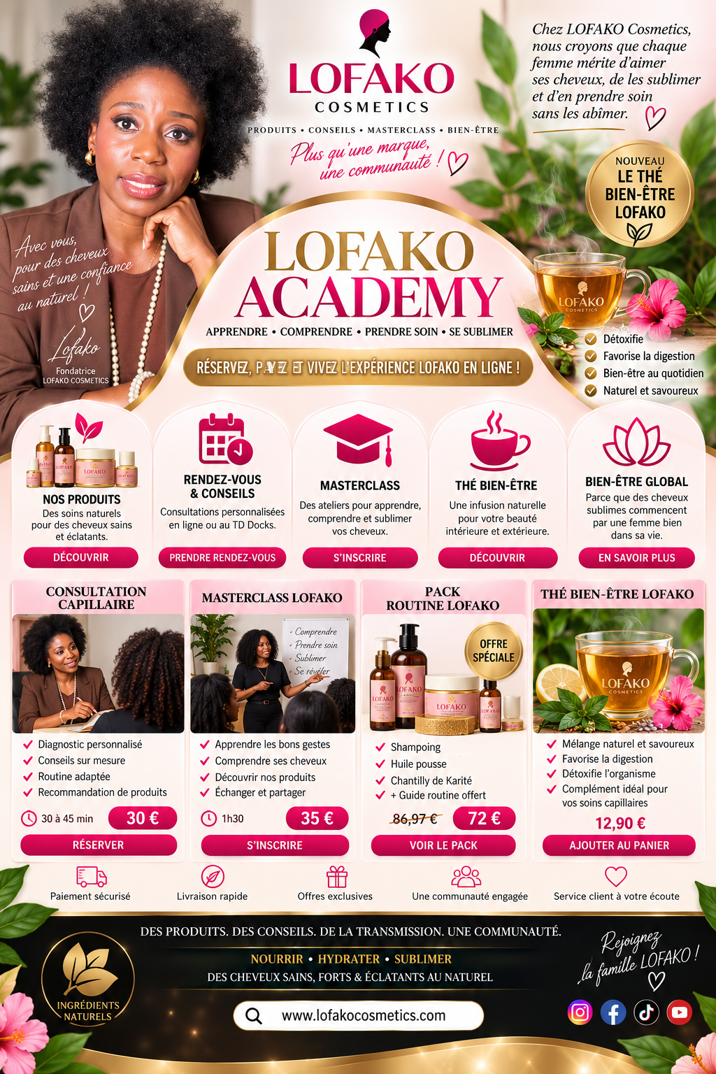 Masterclass LOFAKO – Apprenez à Prendre Soin de Vos Cheveux | 1h30