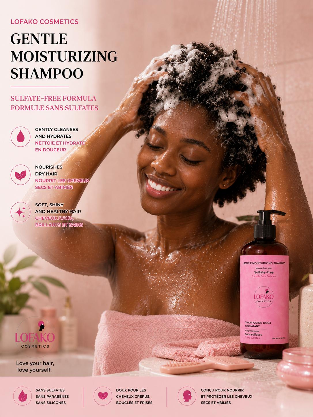 Shampoing Hydratant Doux Sans Sulfates – LOFAKO COSMETICS