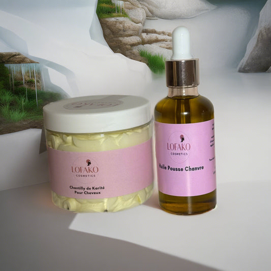 Duo Chantilly Karité 200ml& Huile de Pousse Chanvre 50ml